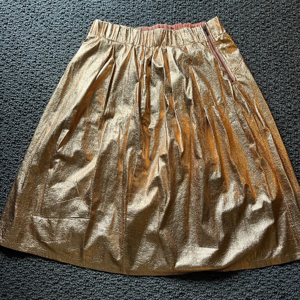 Anthro metallic skirt